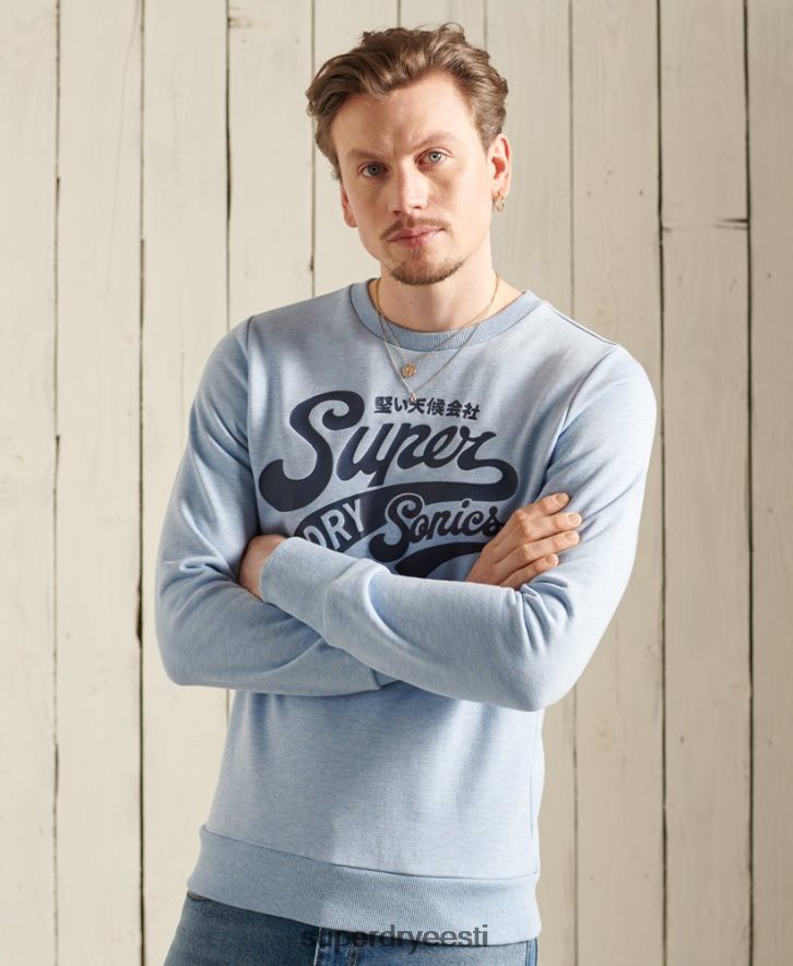 Superdry mehed kollegiaalse kaelusega dressipluus B2LT4870 Riietus sinine