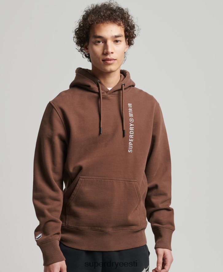 Superdry mehed koodiga lineaarne avar kapuuts B2LT45787 Riietus pruun