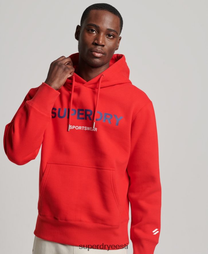 Superdry mehed koodiga spordirõivaste kapuuts B2LT4540 Riietus punane