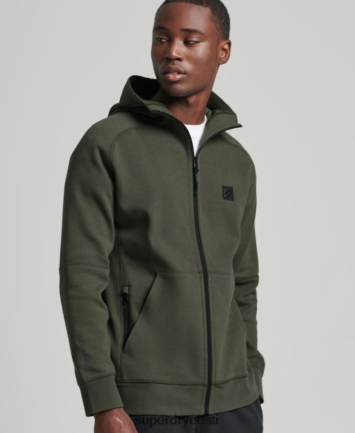 Superdry mehed kooditehniline tõmblukuga kapuuts B2LT45140 Riietus khaki