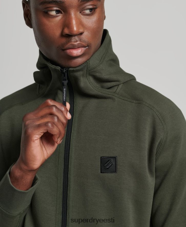 Superdry mehed kooditehniline tõmblukuga kapuuts B2LT45140 Riietus khaki