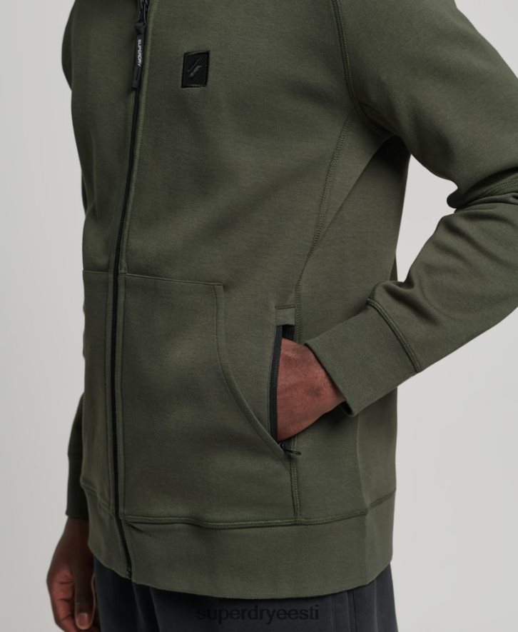 Superdry mehed kooditehniline tõmblukuga kapuuts B2LT45140 Riietus khaki