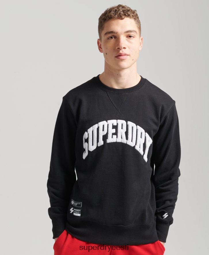 Superdry mehed ülikooli kaare meeskonna dressipluus B2LT45134 Riietus must