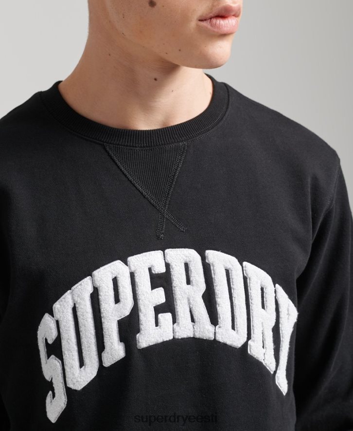 Superdry mehed ülikooli kaare meeskonna dressipluus B2LT45134 Riietus must