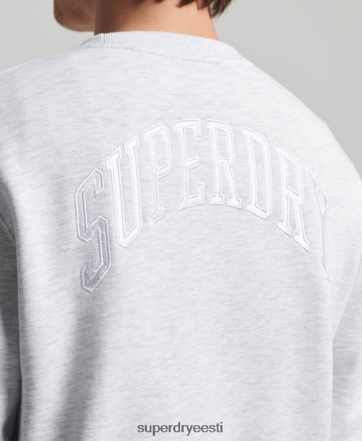 Superdry mehed ülikooli kaare meeskonna dressipluus B2LT4778 Riietus helehall