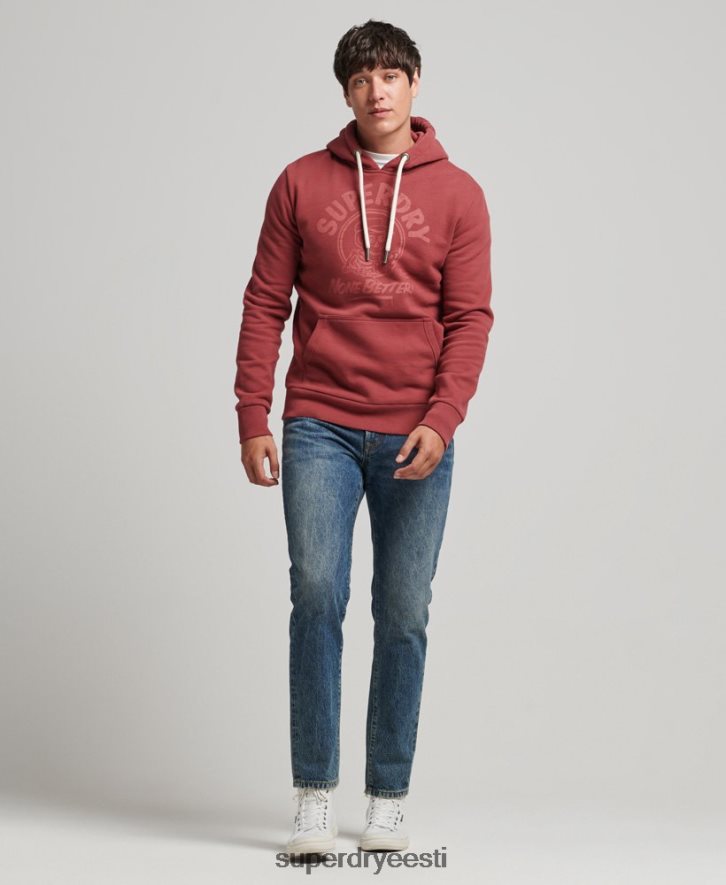 Superdry mehed märgi kirjaniku kapuuts B2LT45137 Riietus punane