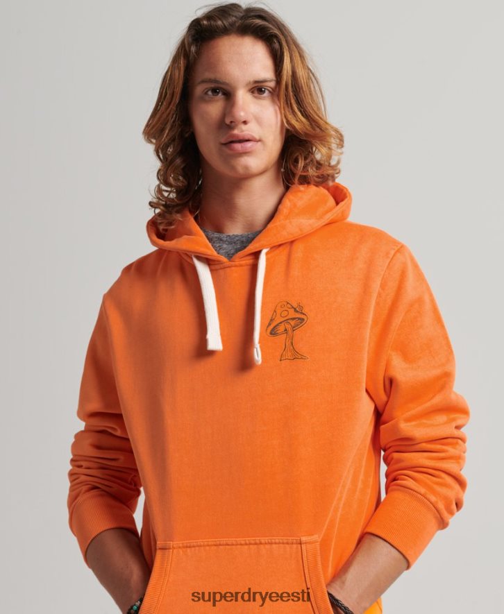 Superdry mehed metsa graafiline kapuuts B2LT4707 Riietus oranž