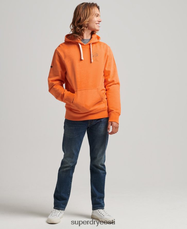 Superdry mehed metsa graafiline kapuuts B2LT4707 Riietus oranž