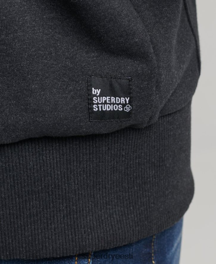 Superdry mehed micro mid hoodie B2LT45008 Riietus must