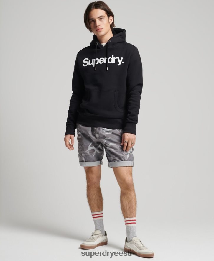 Superdry mehed põhilogoga kapuuts B2LT45196 Riietus must