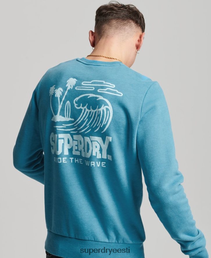 Superdry mehed reisikleebise meeskonna dressipluus B2LT4589 Riietus sinine