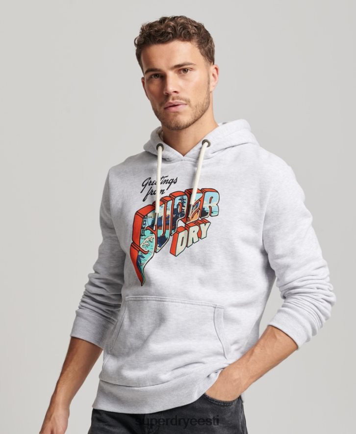 Superdry mehed reisikleebisega kapuuts B2LT4720 Riietus helehall