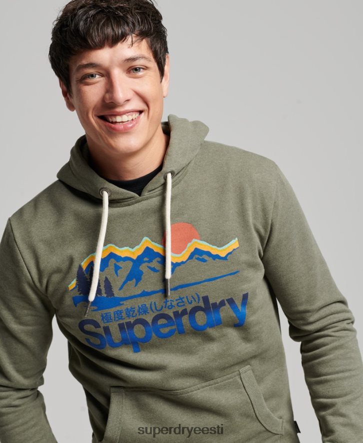 Superdry mehed suurepärane väljas kapuuts B2LT4467 Riietus roheline