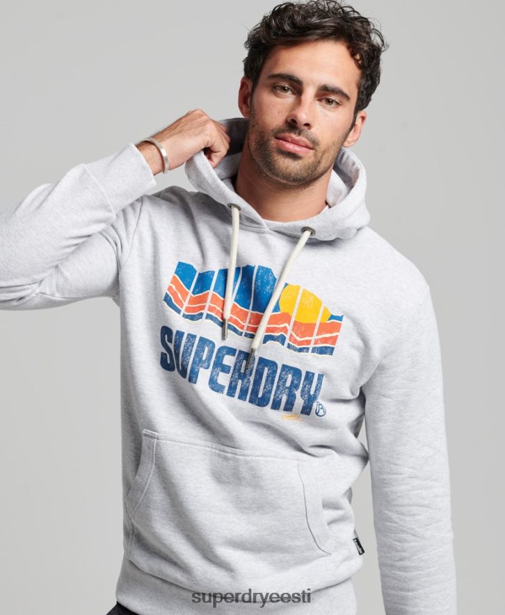 Superdry mehed suurepärane väljas kapuuts B2LT4472 Riietus hall