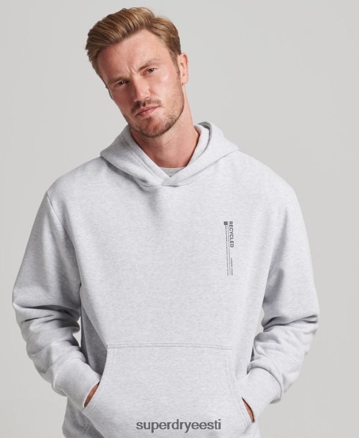 Superdry mehed taaskasutatud mikro küljega kapuuts B2LT45014 Riietus helehall