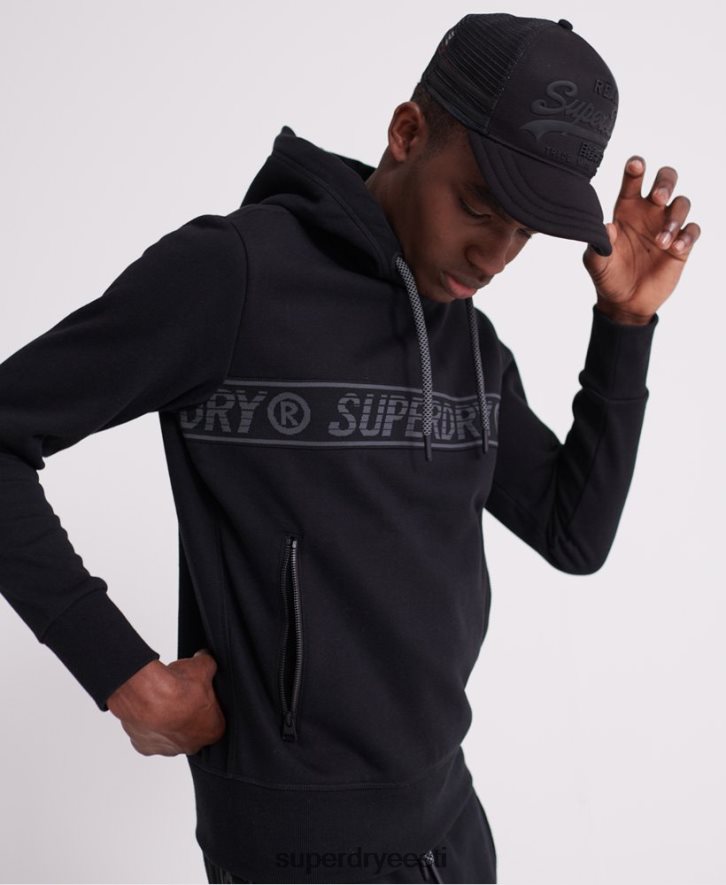 Superdry mehed universaalne teibist kapuuts B2LT4903 Riietus must