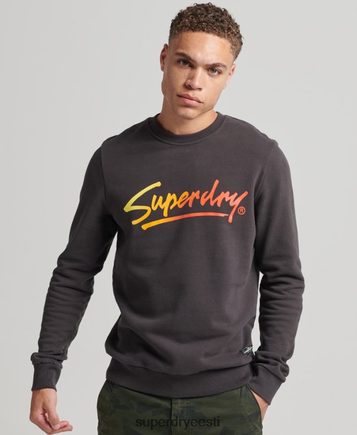 Superdry mehed vana kesklinna skriptimeeskonna dressipluus B2LT45088 Riietus pruun