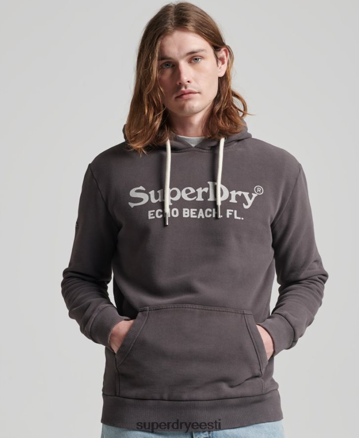 Superdry mehed vanaaegne klassikaline kapuuts B2LT4508 Riietus tumehall