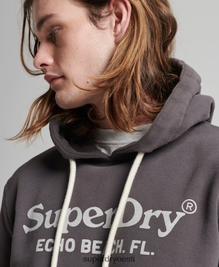 Superdry mehed vanaaegne klassikaline kapuuts B2LT4508 Riietus tumehall