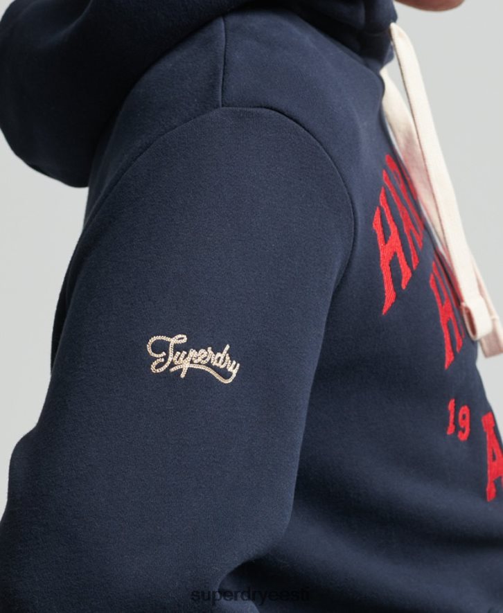 Superdry mehed vanaaegne kollegiaalne kapuuts B2LT4801 Riietus merevägi