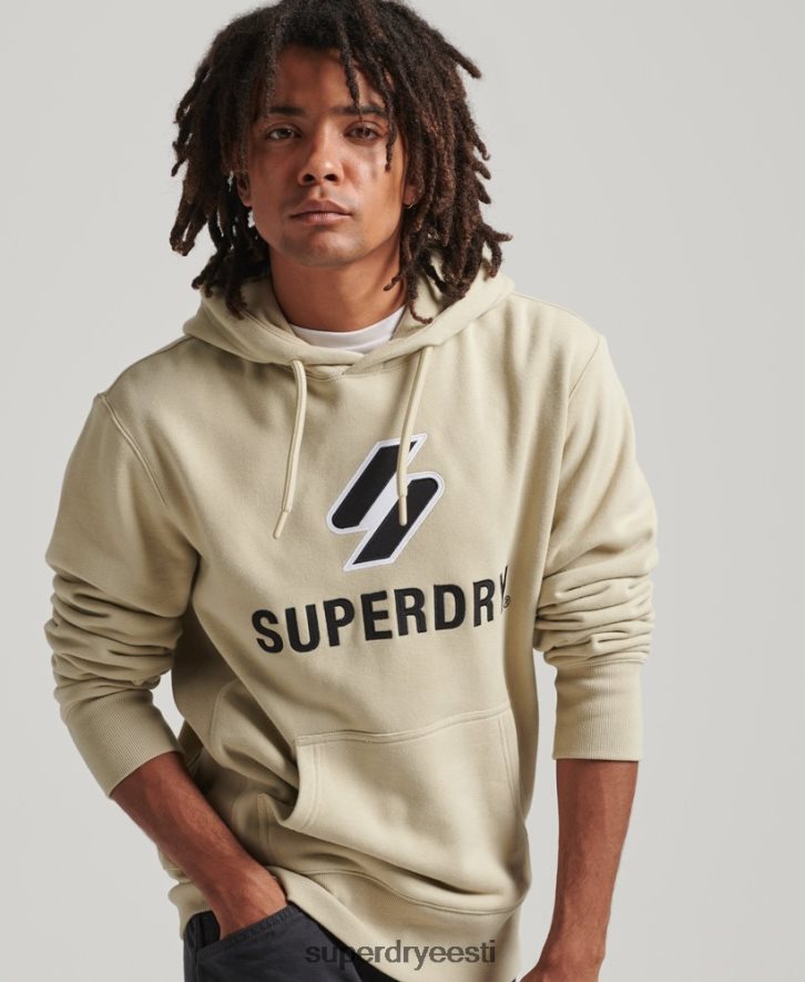 Superdry mehed virnastatud aplikatsiooniga logoga kapuuts B2LT45160 Riietus beež