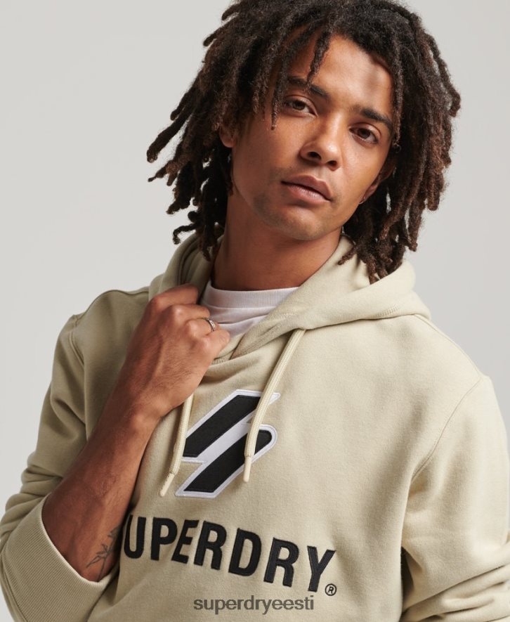 Superdry mehed virnastatud aplikatsiooniga logoga kapuuts B2LT45160 Riietus beež