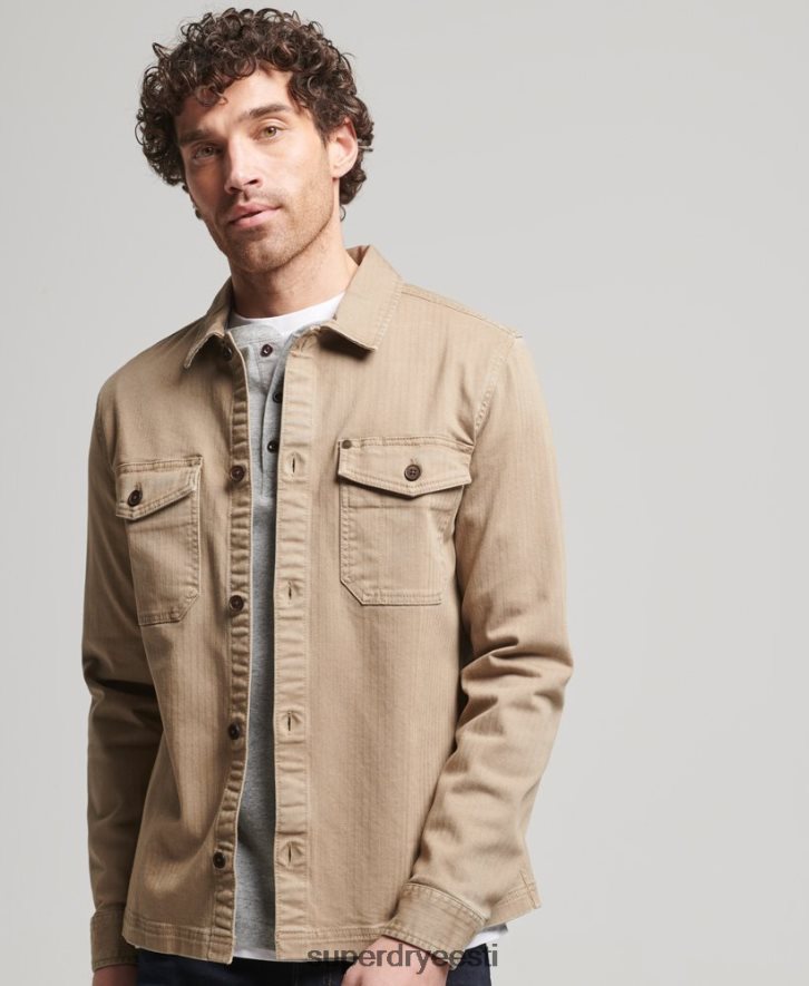 Superdry mehed kaupmees - kalasaba ülesärk B2LT4150 Riietus tan