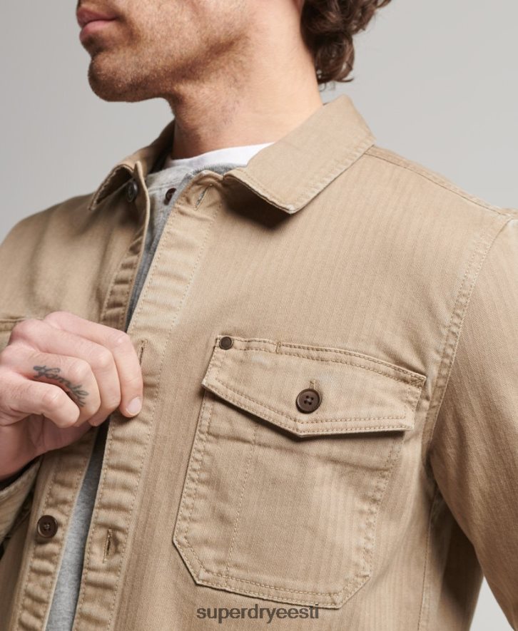 Superdry mehed kaupmees - kalasaba ülesärk B2LT4150 Riietus tan