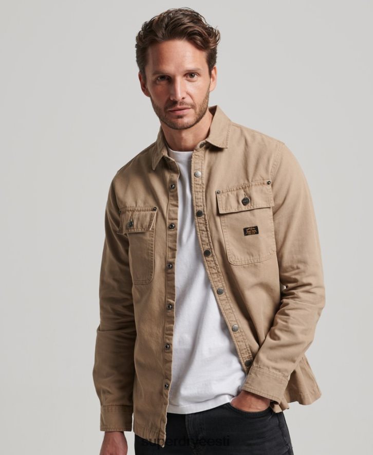 Superdry mehed lõuendist ülesärk B2LT4140 Riietus tan