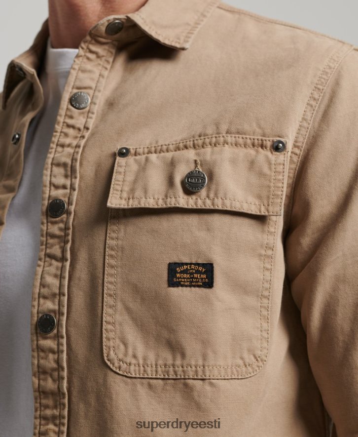 Superdry mehed lõuendist ülesärk B2LT4140 Riietus tan