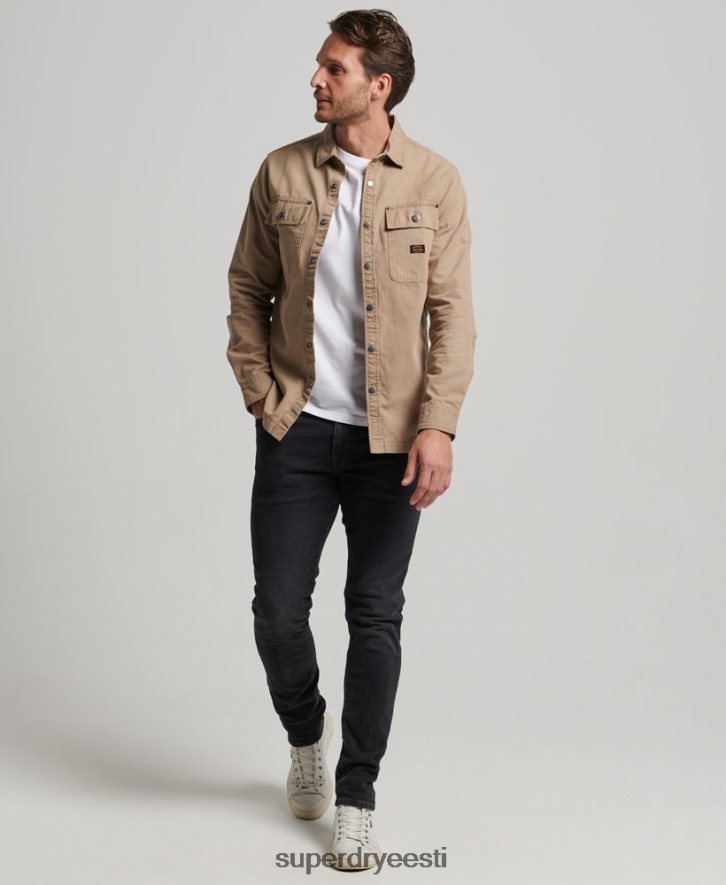 Superdry mehed lõuendist ülesärk B2LT4140 Riietus tan