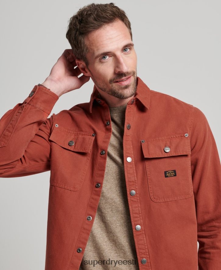 Superdry mehed lõuendist ülesärk B2LT4141 Riietus pruun