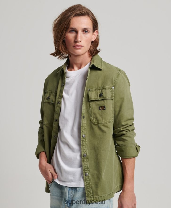 Superdry mehed lõuendist ülesärk B2LT4142 Riietus khaki