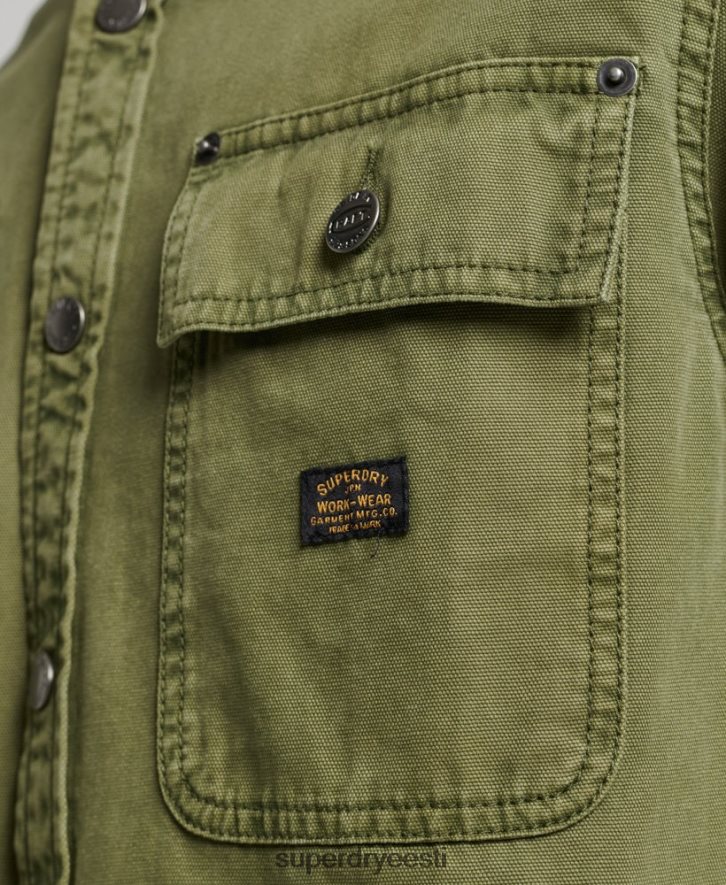 Superdry mehed lõuendist ülesärk B2LT4142 Riietus khaki