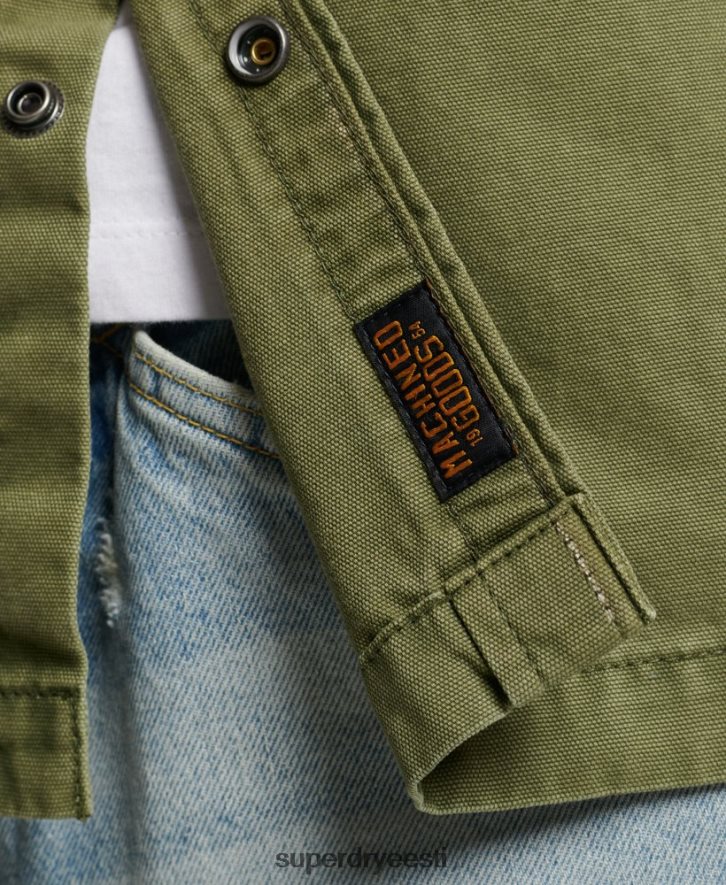 Superdry mehed lõuendist ülesärk B2LT4142 Riietus khaki