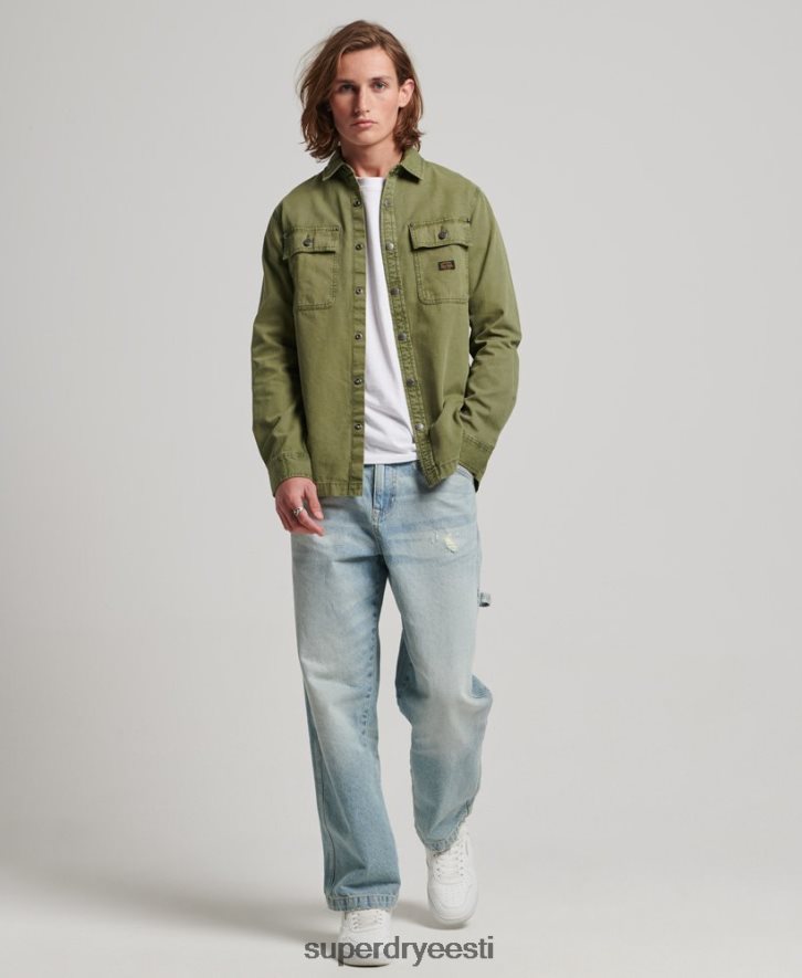 Superdry mehed lõuendist ülesärk B2LT4142 Riietus khaki