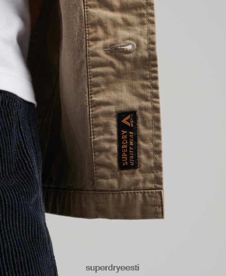 Superdry mehed vanaaegne võitlussärk B2LT4199 Riietus tan