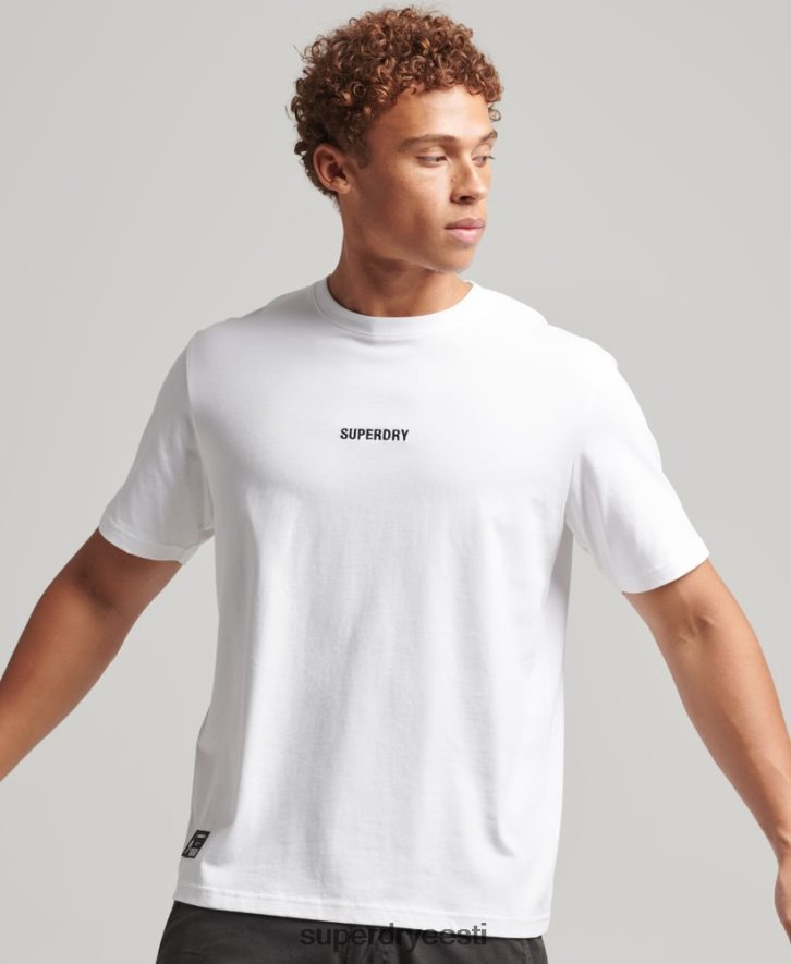 Superdry mehed koodiga mikrologoga t-särk B2LT44803 Riietus valge