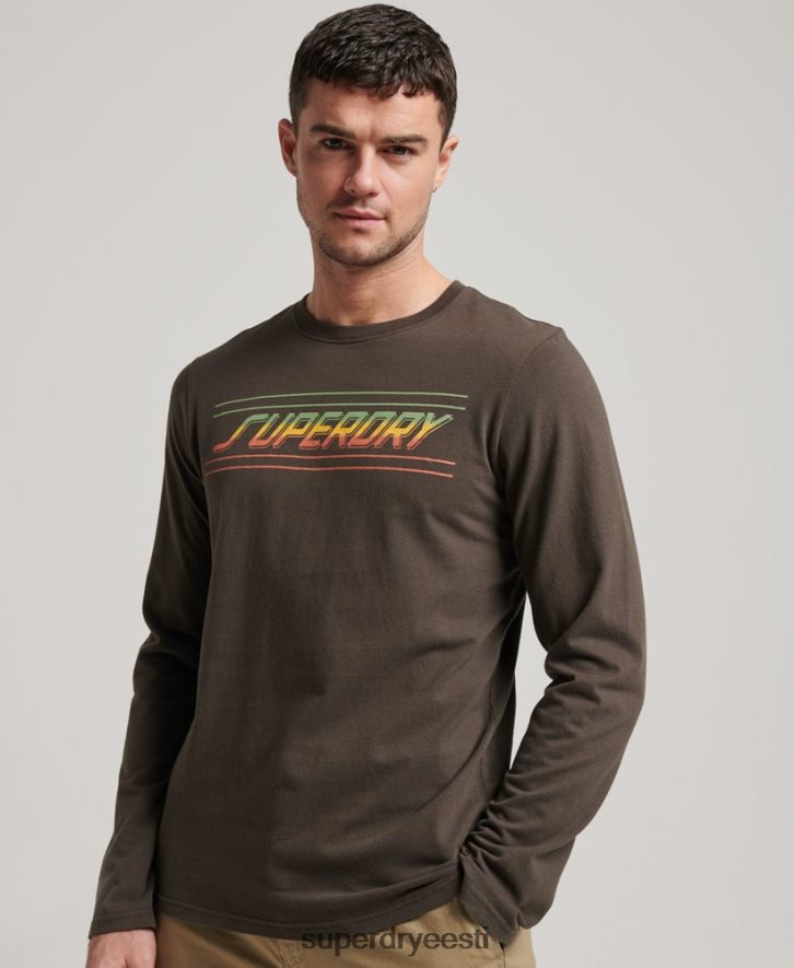 Superdry mehed kujundajad ja tegijad B2LT41536 Riietus tumehall