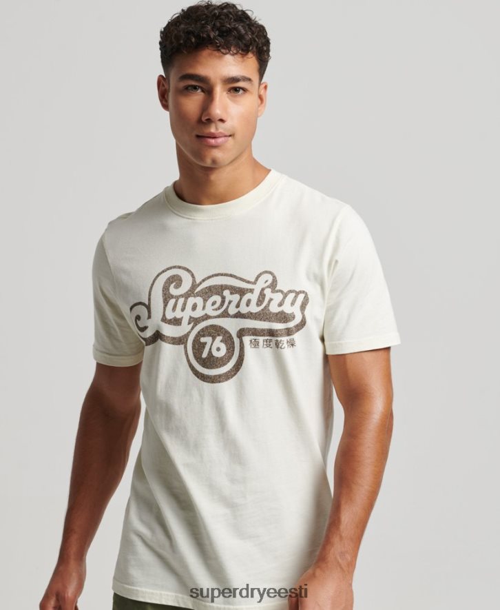 Superdry mehed nostalgiastsenaariumiga t-särk B2LT44971 Riietus kreem