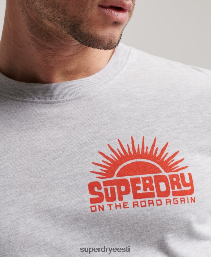 Superdry mehed reisikleebis pikkade varrukatega top B2LT41499 Riietus helehall