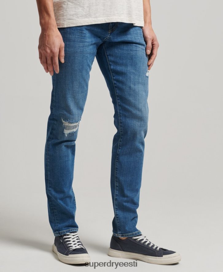 Superdry mehed orgaanilisest puuvillast õhukesed teksad B2LT41220 Riietus helesinine