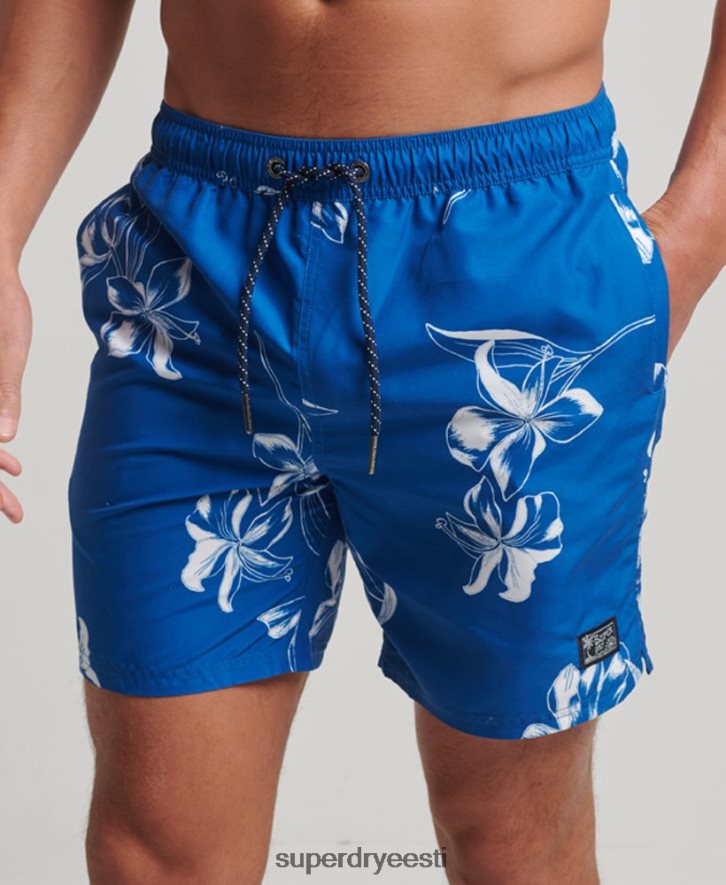 Superdry mehed hawaii taaskasutatud ujumispüksid B2LT4390 Riietus sinine