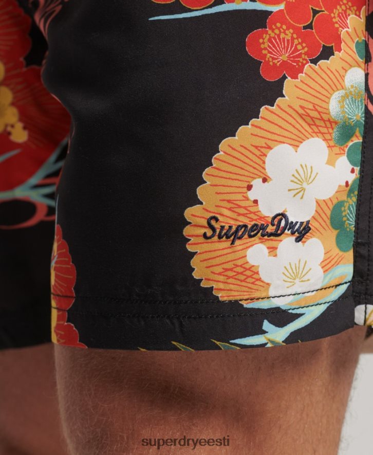 Superdry mehed hawaii taaskasutatud ujumispüksid B2LT4393 Riietus punane