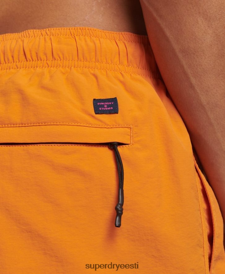 Superdry mehed taaskasutatud ujumispüksid B2LT4102 Riietus oranž