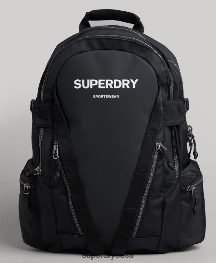 Superdry mehed mägine tent graafiline seljakott B2LT41619 tarvikud must