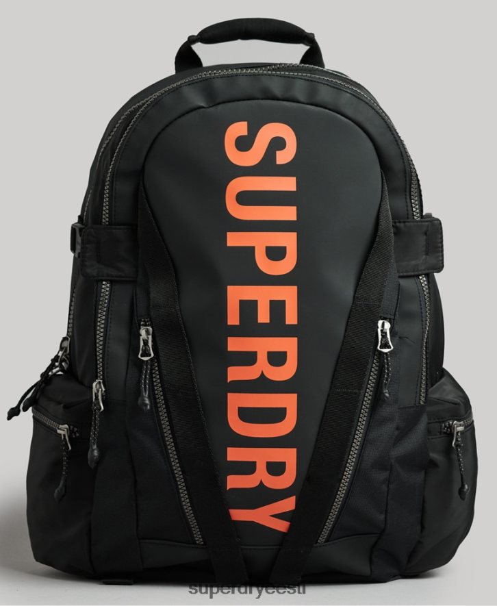 Superdry mehed mägine tent graafiline seljakott B2LT41639 tarvikud must