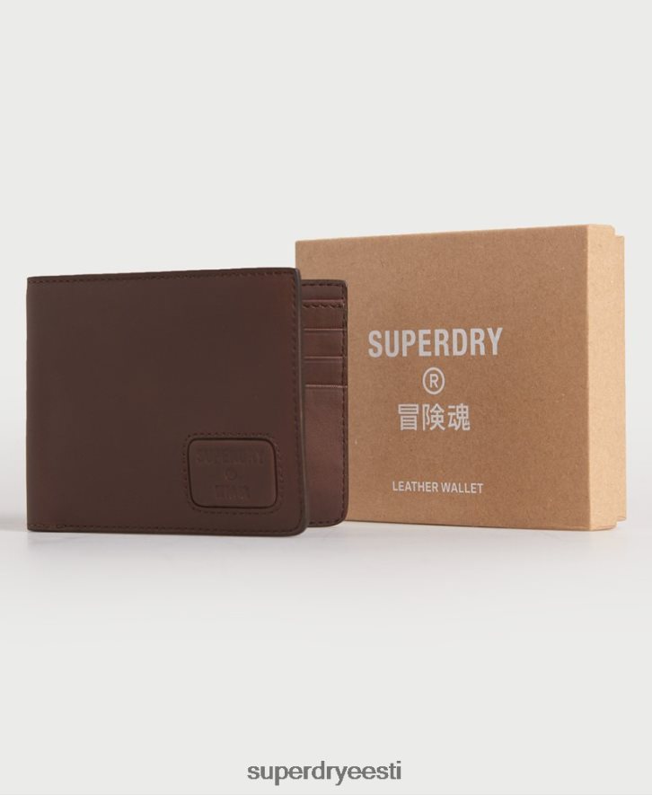 Superdry mehed nyc bifold nahast rahakott B2LT41851 tarvikud pruun