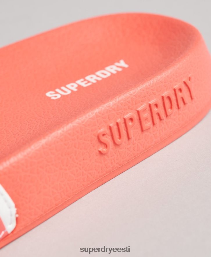 Superdry naised põhibasseini liugurid B2LT44380 kingad korallid