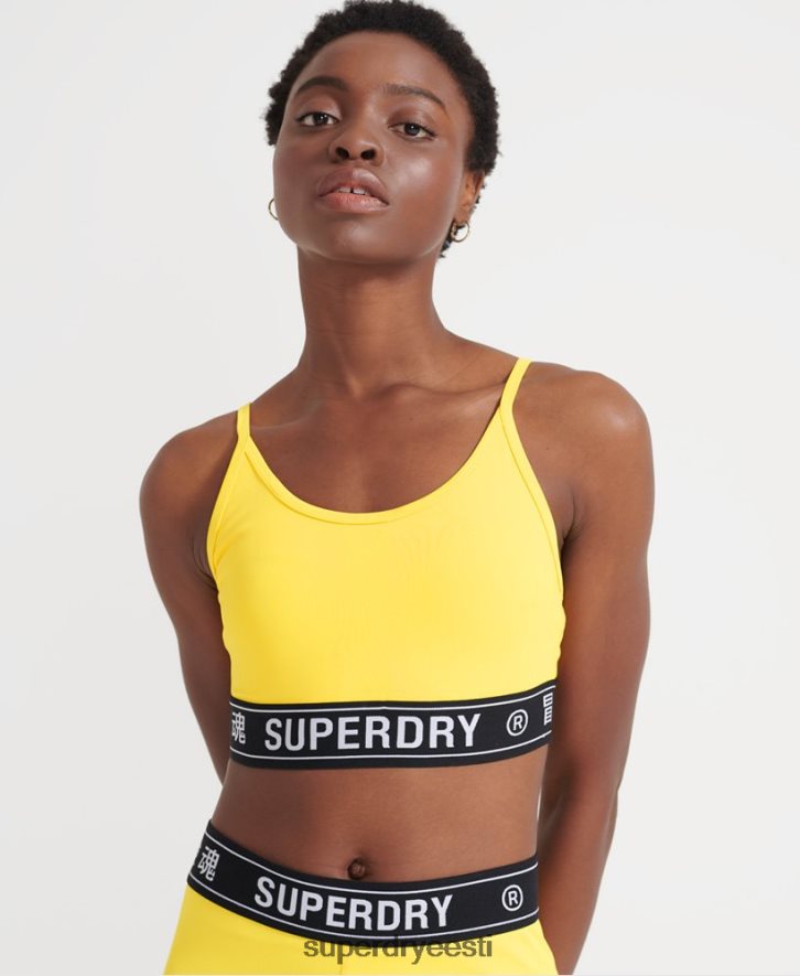 Superdry naised koolitus logoga rinnahoidja B2LT44210 Riietus kollane